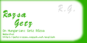 rozsa getz business card